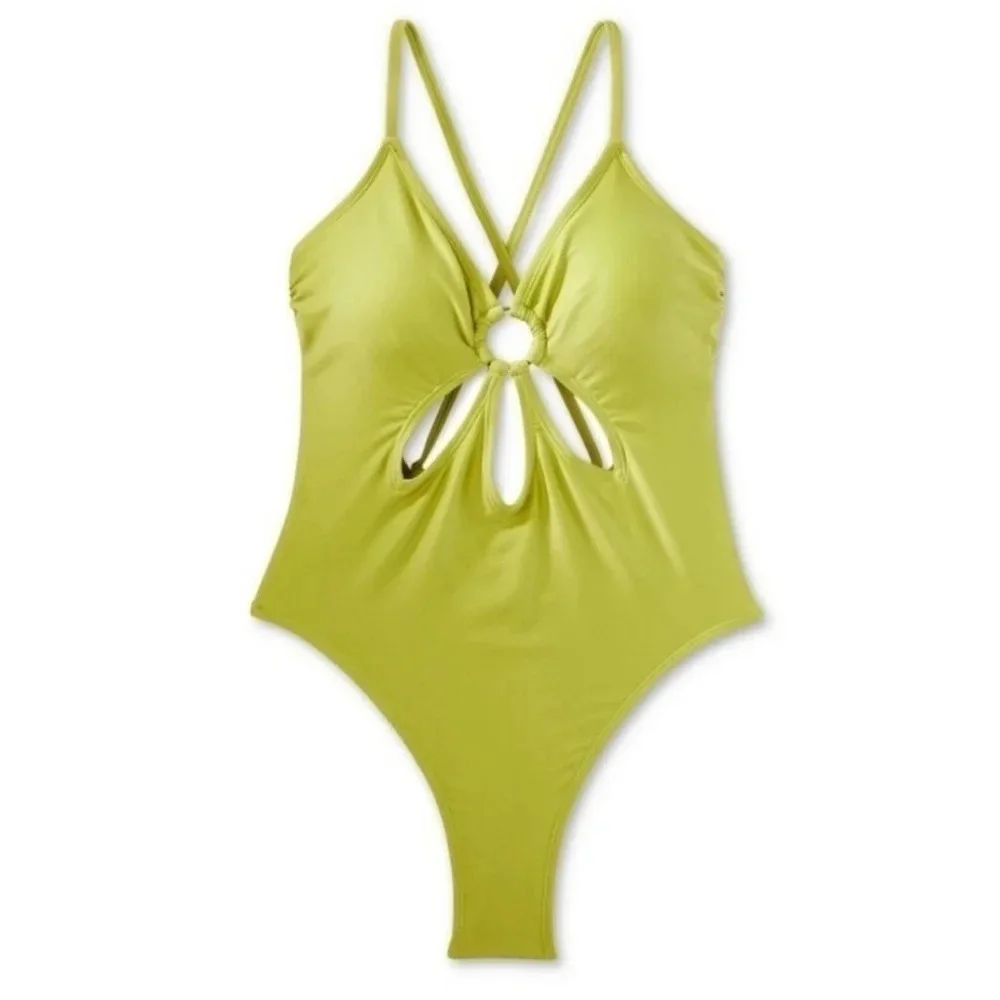 NWT Wild Fable Women's Ring Front Cut Out 1 PC Swimsuit S 4-6